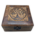 Square Wooden Keepsake Box 13x13x6cm - Tree of Life - Bobobiy