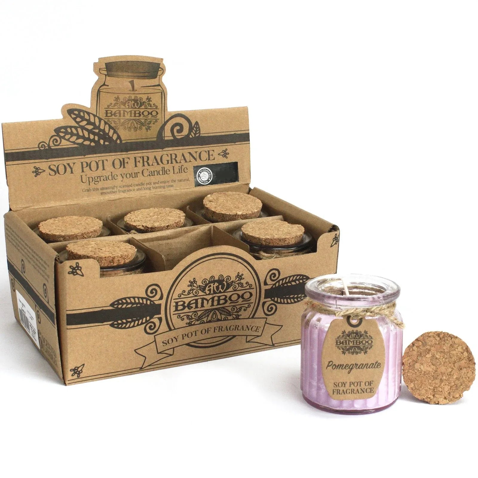 Pomegranate Soy Pot of Fragrance Candles - Bobobiy