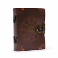 Leather Lotus Mandala Deckle-edge Notebook - Bobobiy
