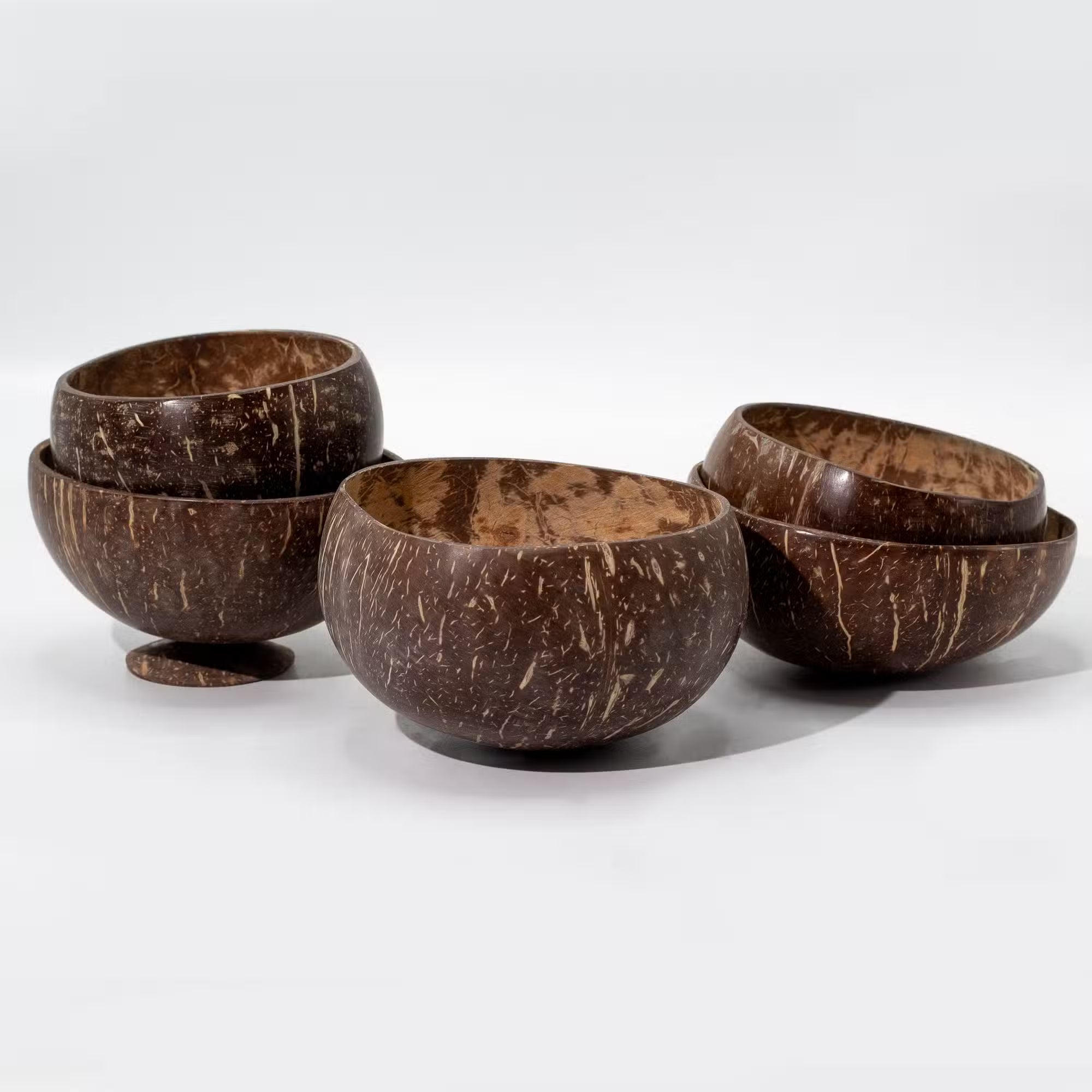 Small Natural Coconut Bowl on Stand