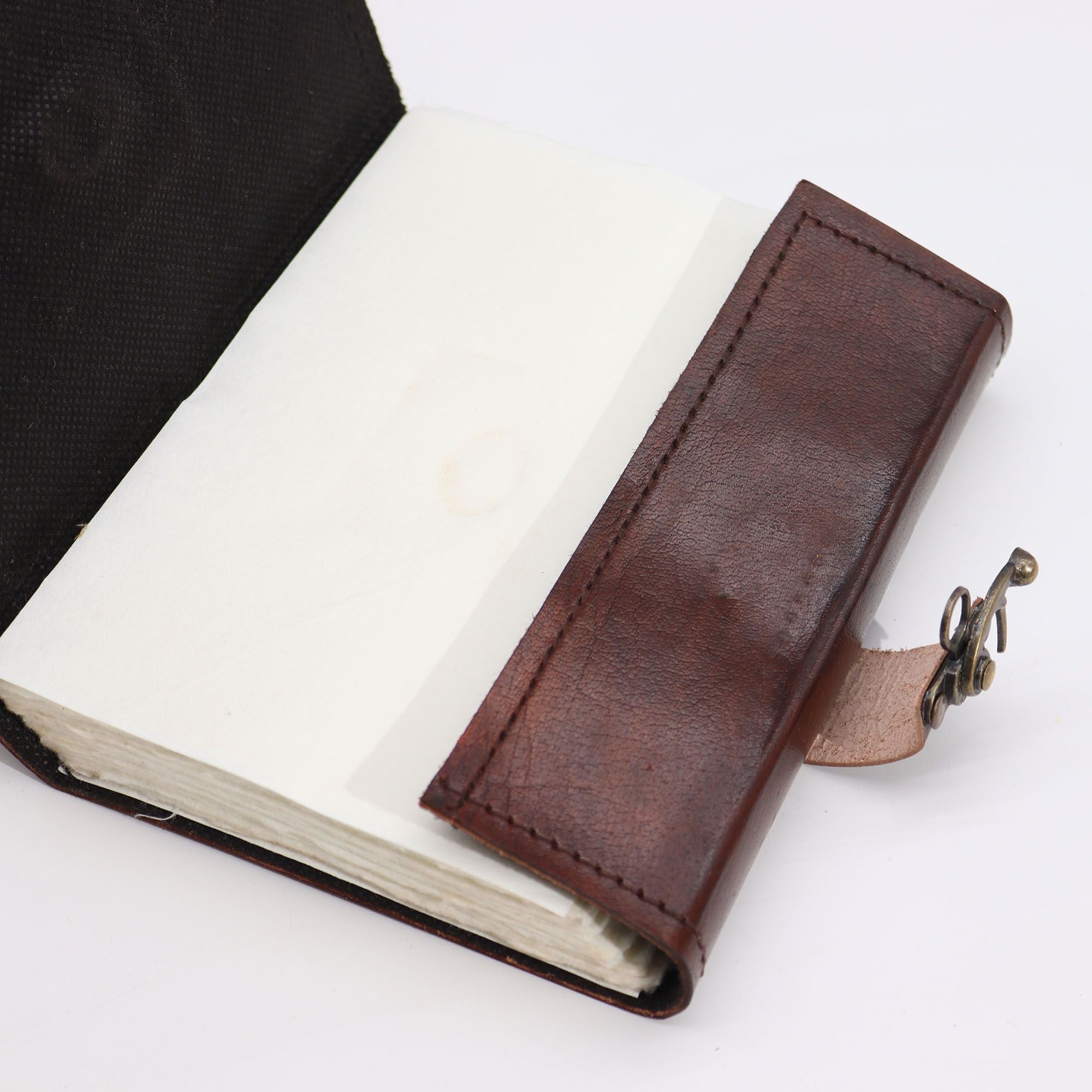 Black Tan Book - Eye Decor - 160 Deckle Edges Pages - 17x12.5cm