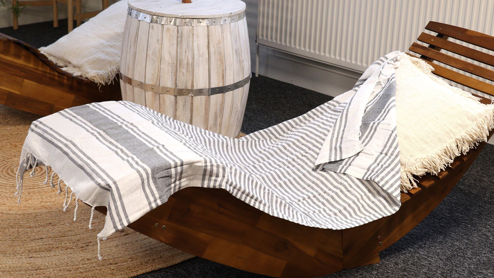 Hammam Spa Towel - Charcoal - 90x170cm