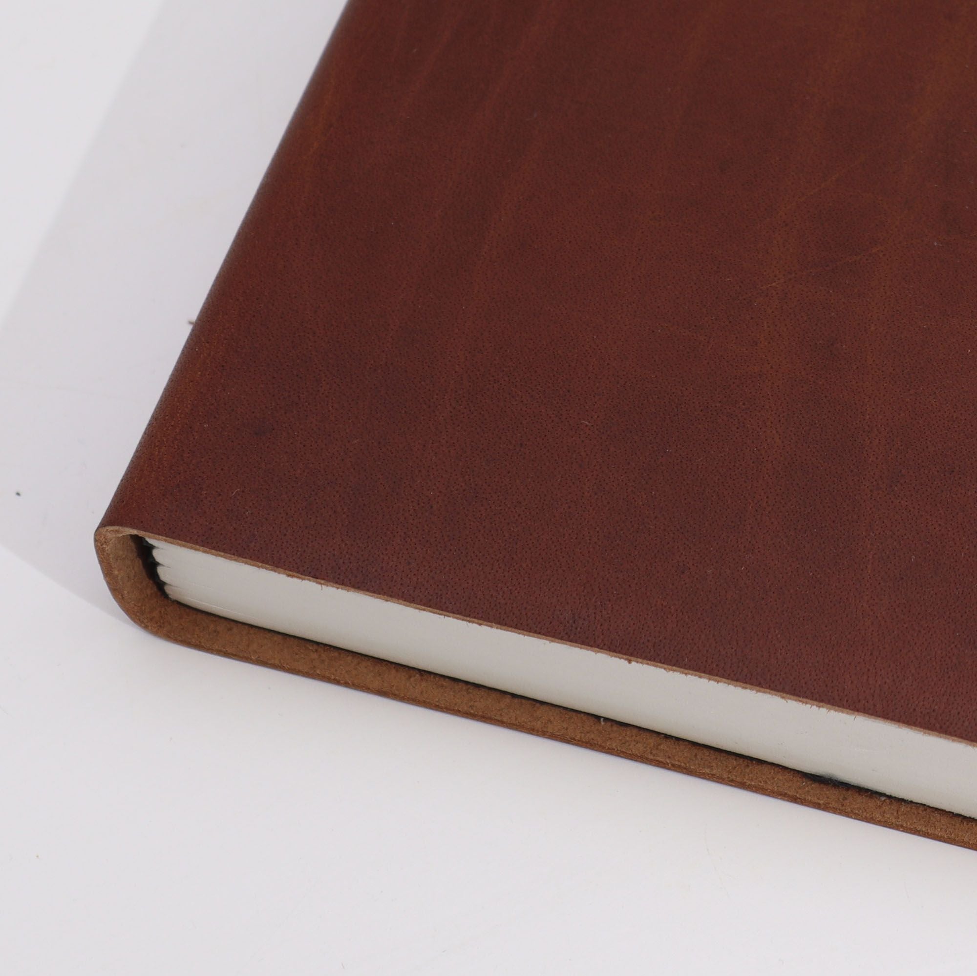 Lrg Dark Tan Daily Note Book - 100 Lined Pages - 20x15cm
