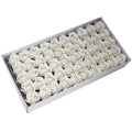Craft Soap Flowers - Med Rose - White
