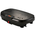Black vibration exercise platform with LED control panel and anti-slip rubber feet