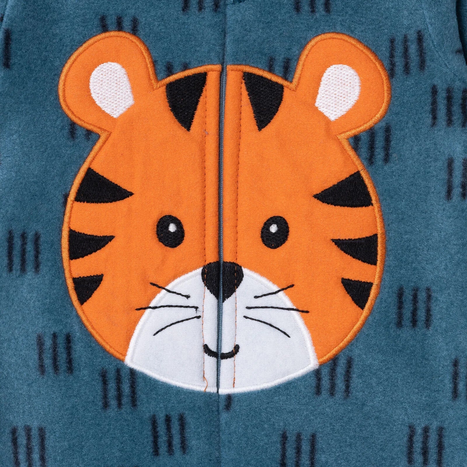 HelloBaby Newborn Polar Footed Jumpsuit - Petrol Printed