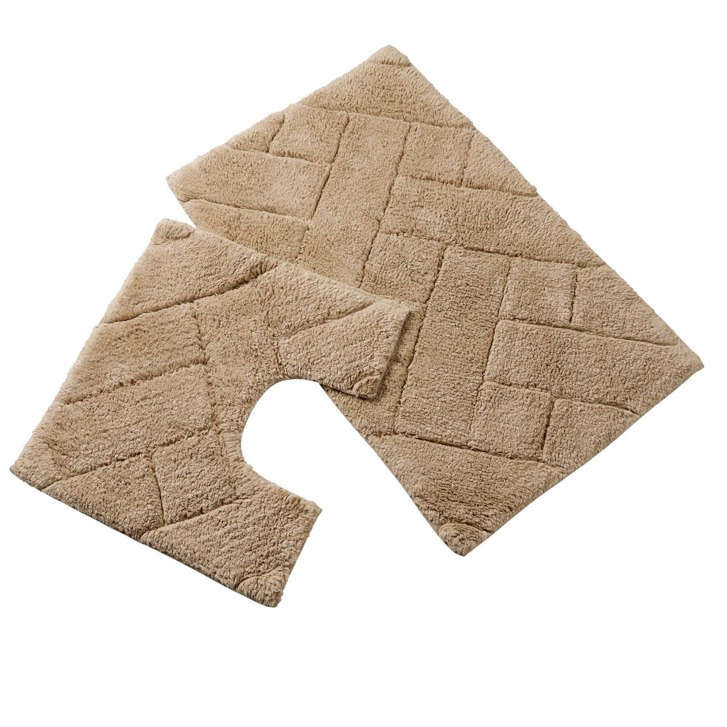 Bali Bath Mat & Pedestal Set Luxurious Super Absorbent Extra-Soft Cotton Mats for Bathroom Comfort and Style in Multiple Colours