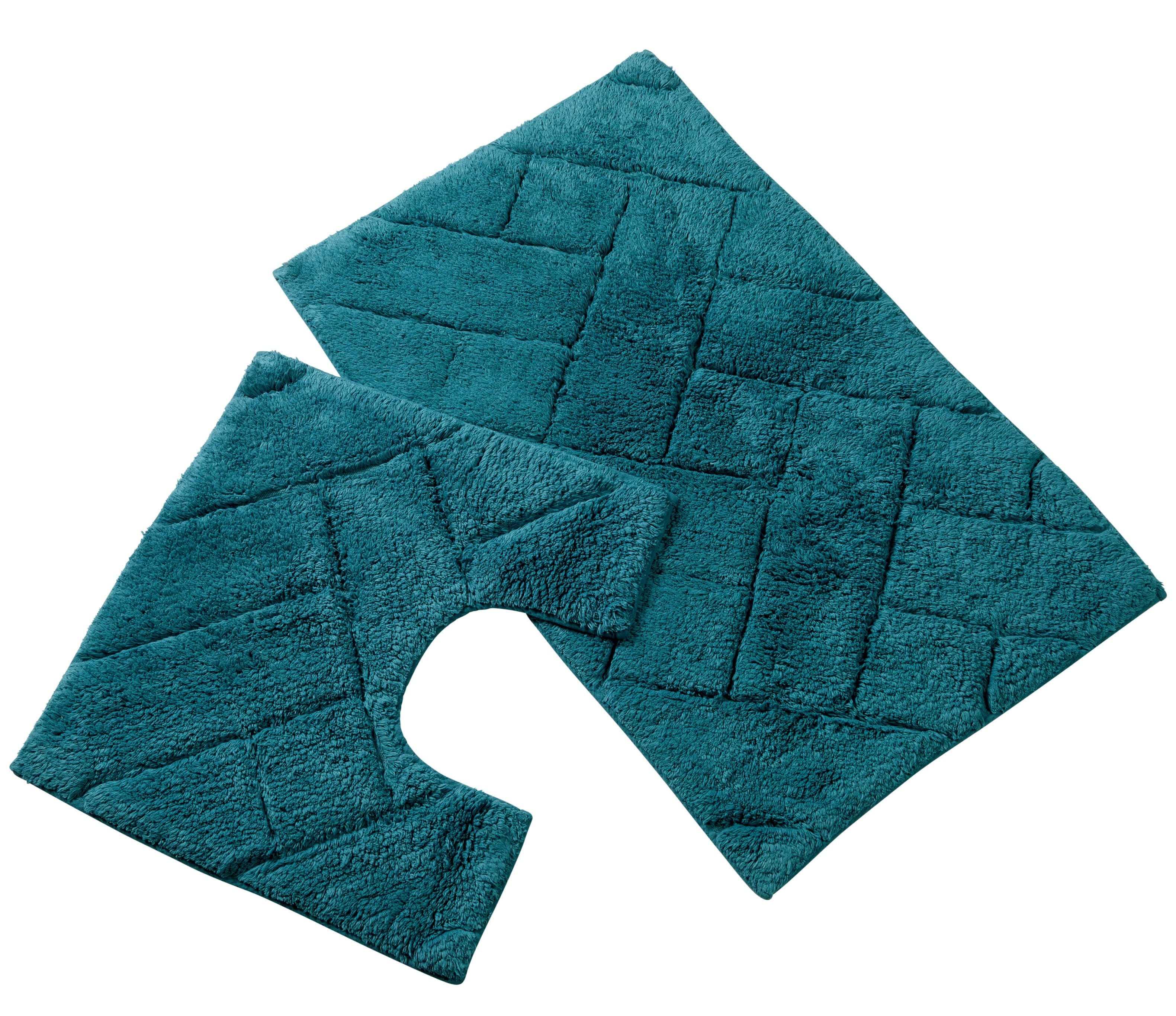 Bali Bath Mat & Pedestal Set Luxurious Super Absorbent Extra-Soft Cotton Mats for Bathroom Comfort and Style in Multiple Colours