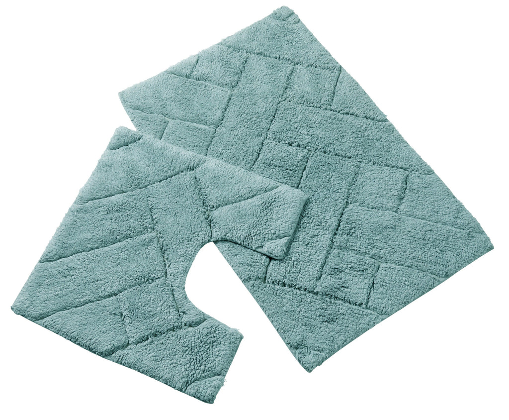 Bali Bath Mat & Pedestal Set Luxurious Super Absorbent Extra-Soft Cotton Mats for Bathroom Comfort and Style in Multiple Colours