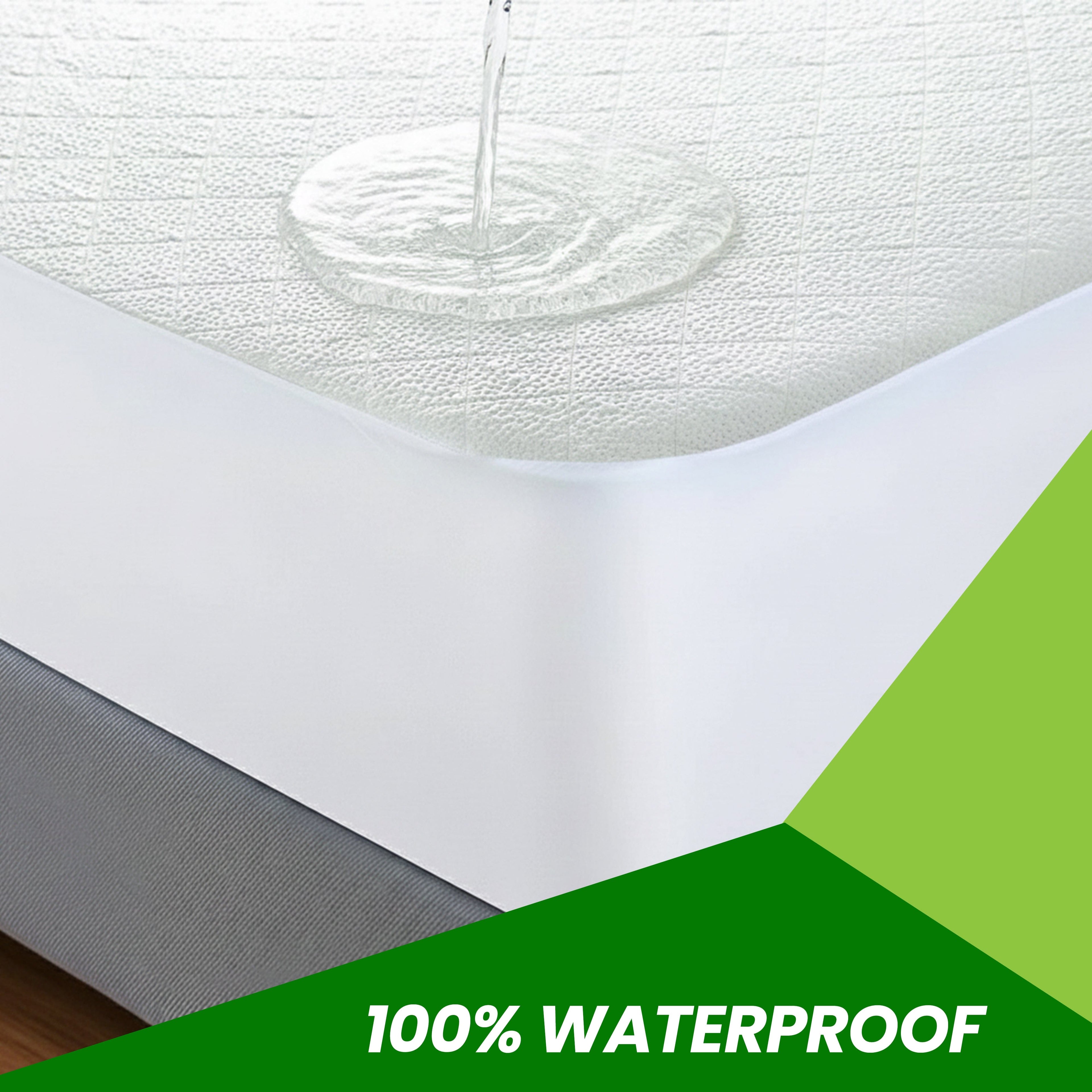 Bamboo Extra Deep Quilted Waterproof Mattress Protector Hypoallergenic Moisture-Wicking Bed Cover with Elastic Skirt