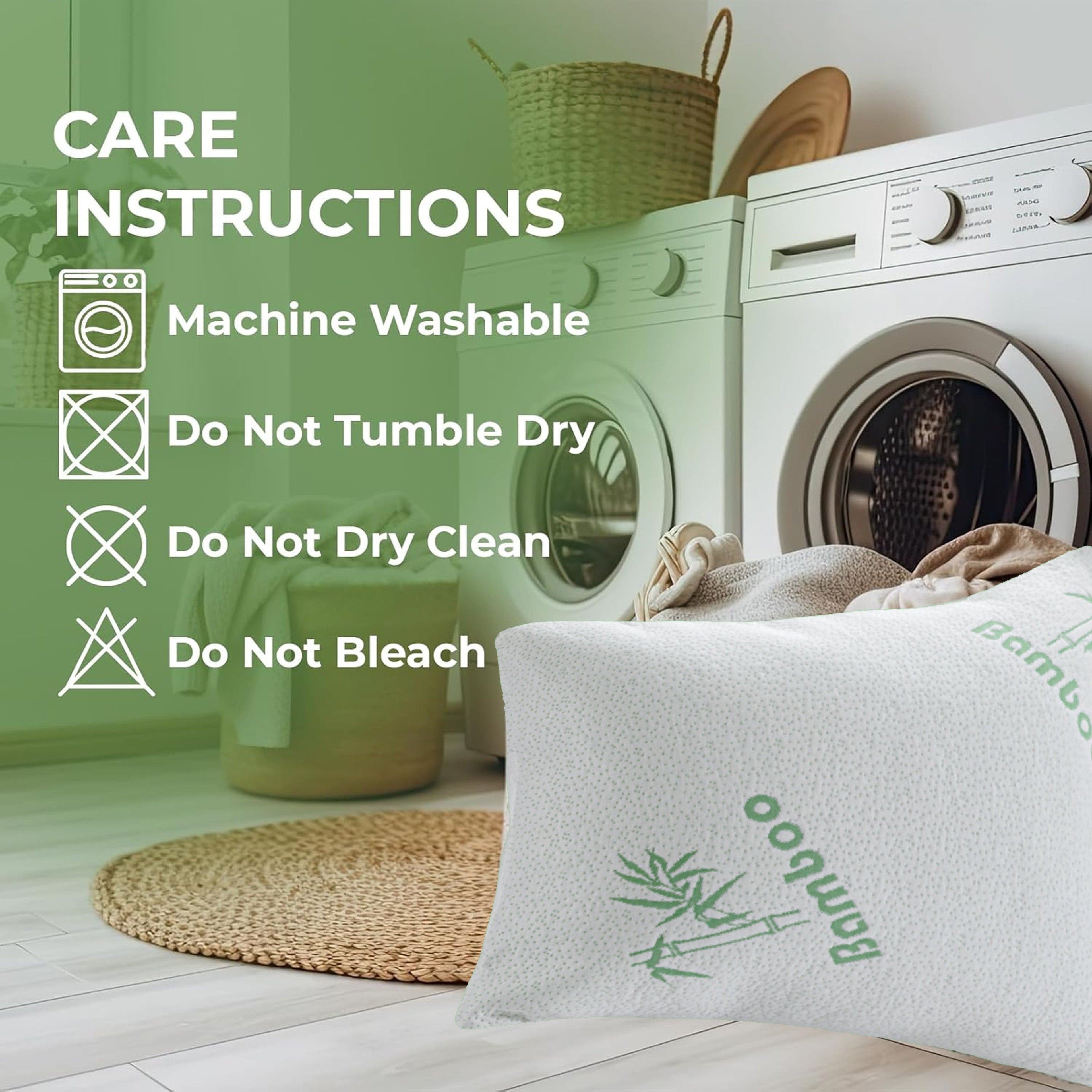 Bamboo Memory Foam Pillow Hypoallergenic Cooling Luxury Premium Fibre Filling for Superior Comfort and Support