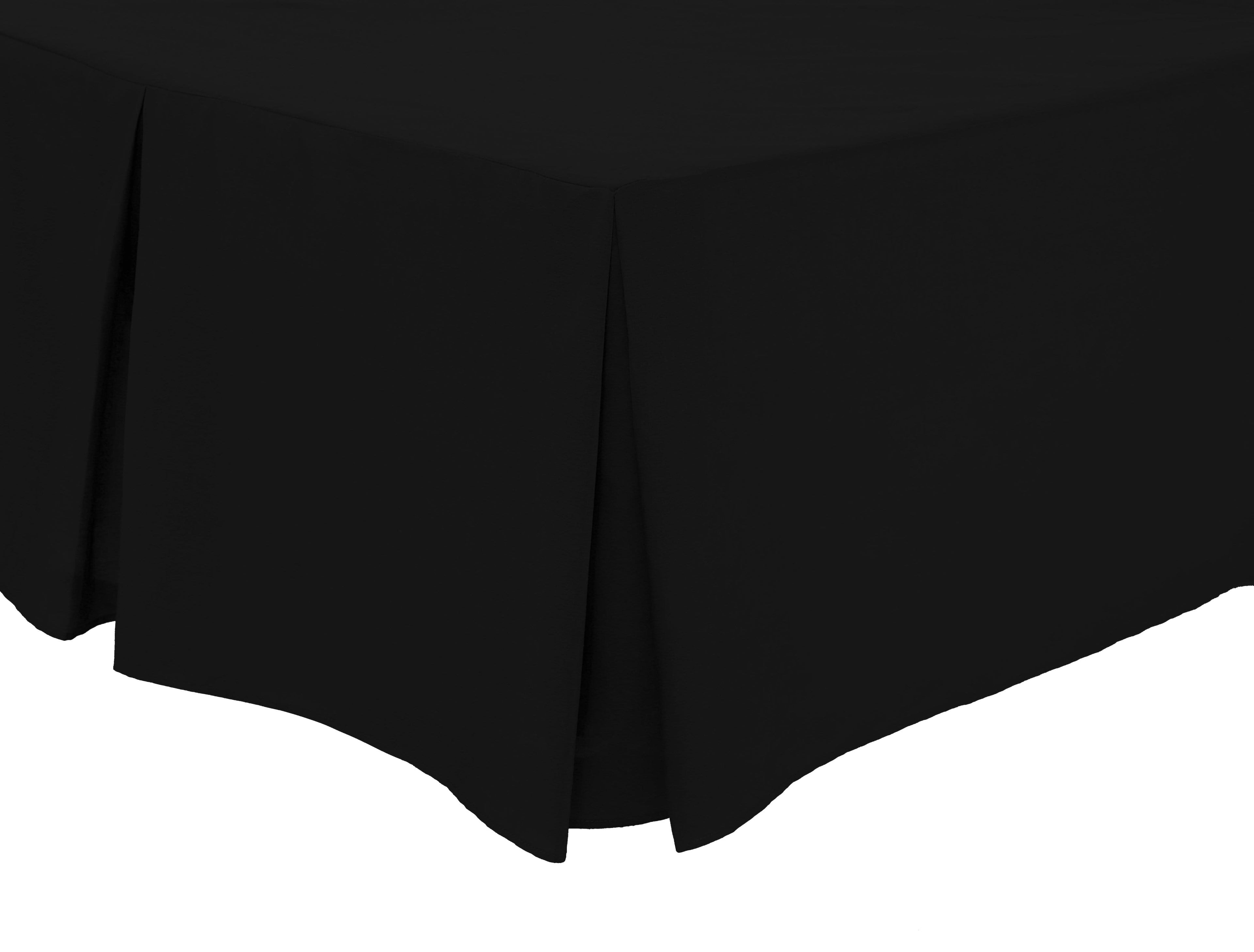 Basics Fitted Pleated Valance Super Soft Indus Valley Cotton Blend Sheet Multiple Sizes and Colours Luxurious Bedding OEKO-TEX Certified