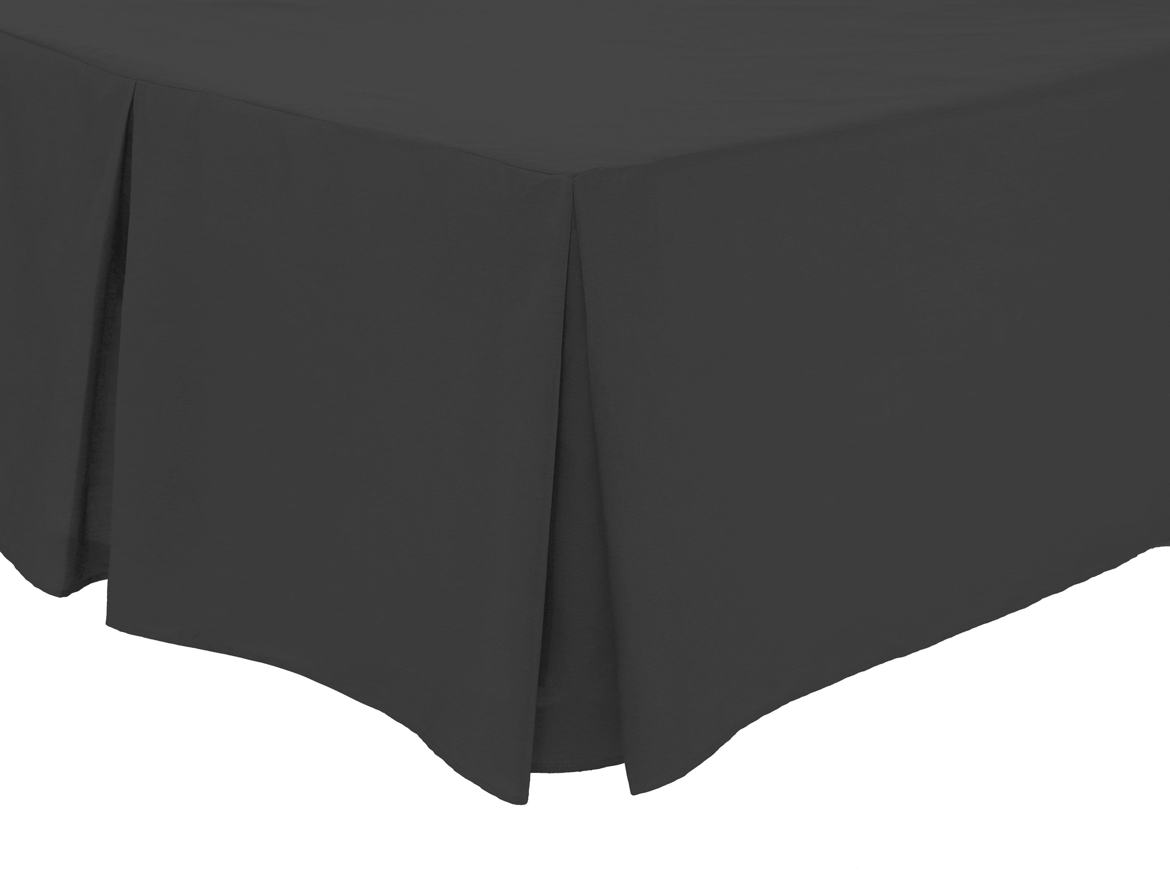 Basics Fitted Pleated Valance Super Soft Indus Valley Cotton Blend Sheet Multiple Sizes and Colours Luxurious Bedding OEKO-TEX Certified