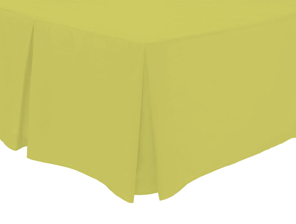 basics-fitted-pleated-valance-super-soft-indus-valley-cotton-blend-sheet-multiple-sizes-and-colours-luxurious-bedding-oeko-tex-certified-by-olivia-rocco-single-ochre-fitted-sheet-5893 - Bobobiy
