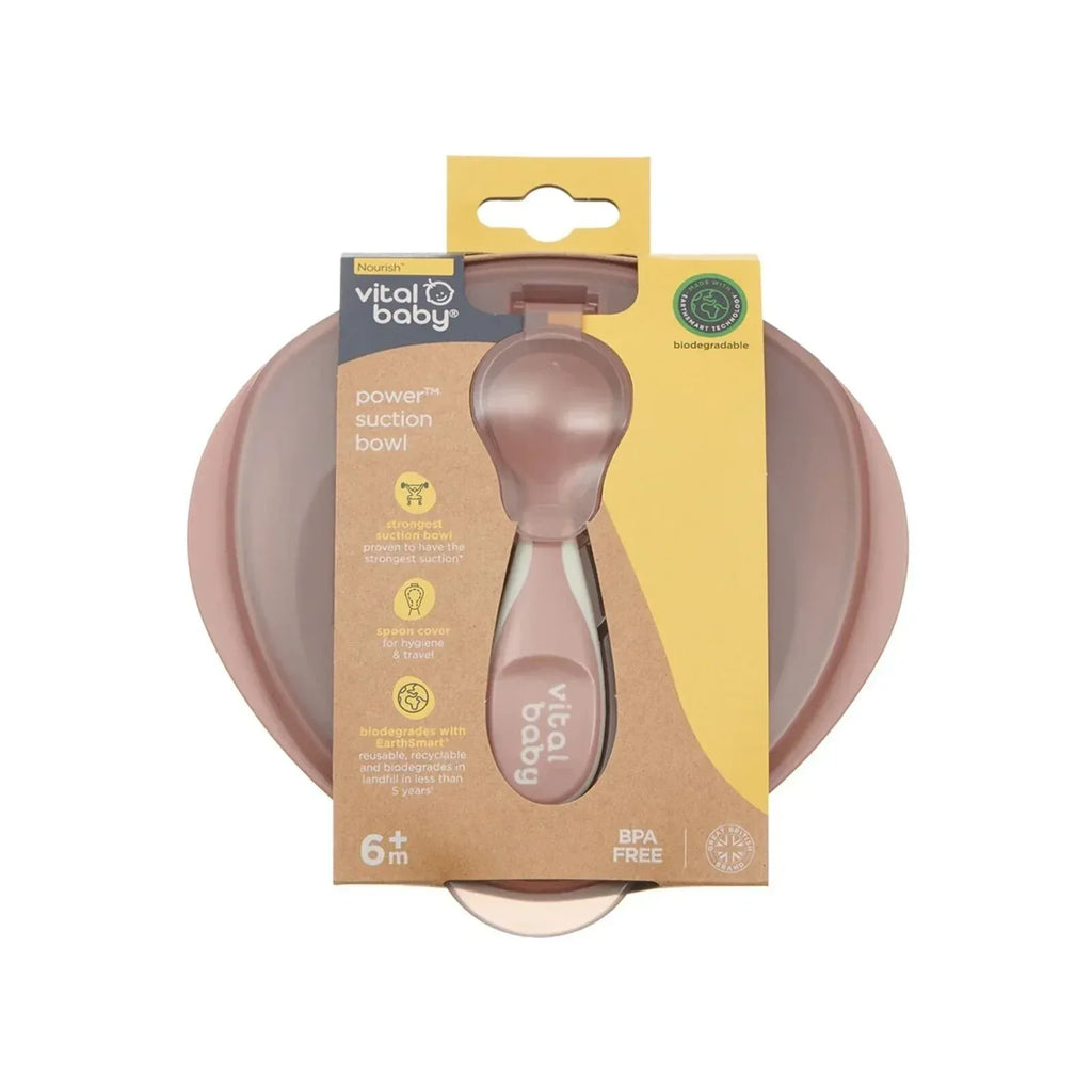 Vital Baby Nourish Power Suction Bowl - Natural Berry - Bobobiy