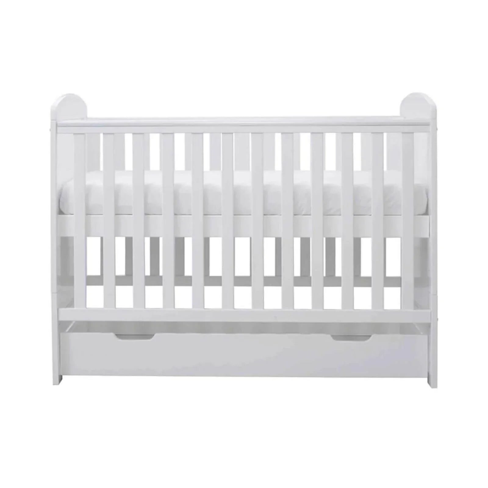 Ickle Bubba Coleby Mini Cot Bed & Under Drawer White - Without Mattress