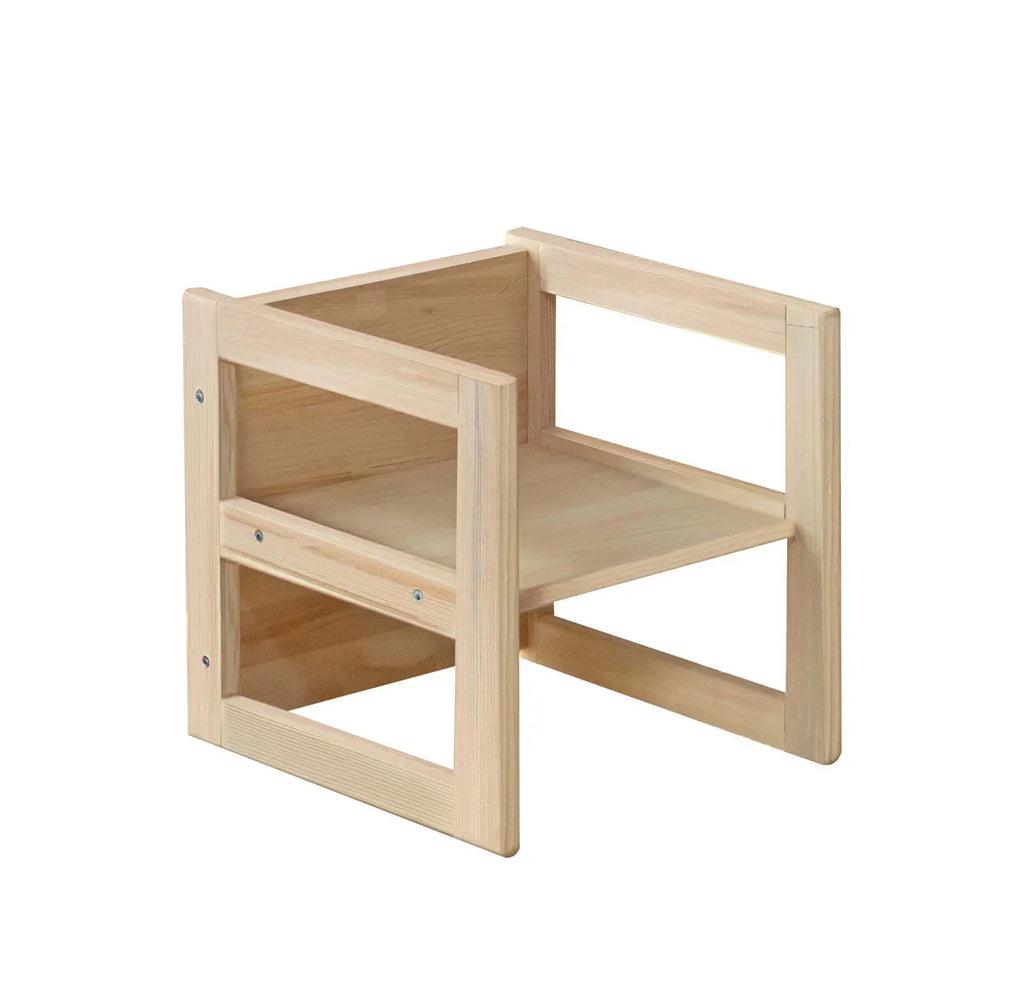 Montessori Wooden Convertable Table & Chair 36,1 cm (W) x 33,7 cm (H) x 36,6 cm (L) - Bobobiy