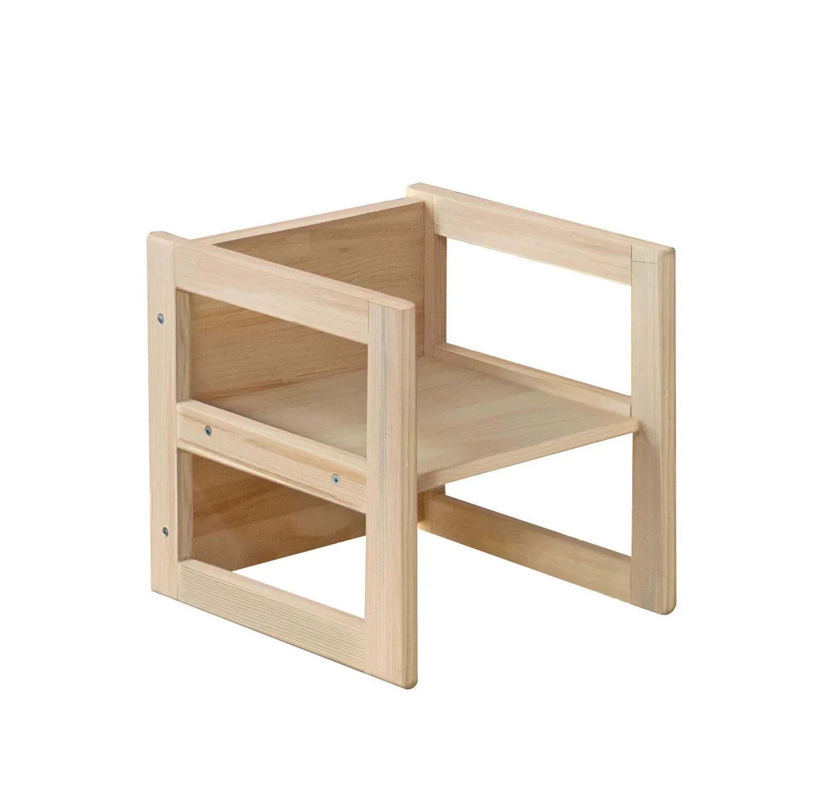 Montessori Wooden Convertable Table & Chair 36,1 cm (W) x 33,7 cm (H) x 36,6 cm (L) - Bobobiy