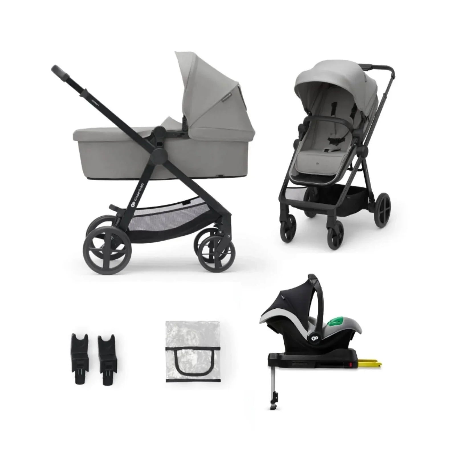 Kinderkraft Newly Mink Pro 4-in-1 Travel System - Moonlight Grey