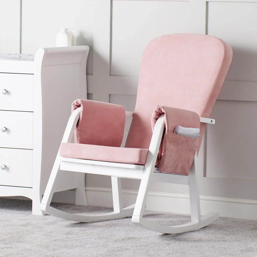 Ickle Bubba Dursley Rocking Chair - Blush Pink - Bobobiy