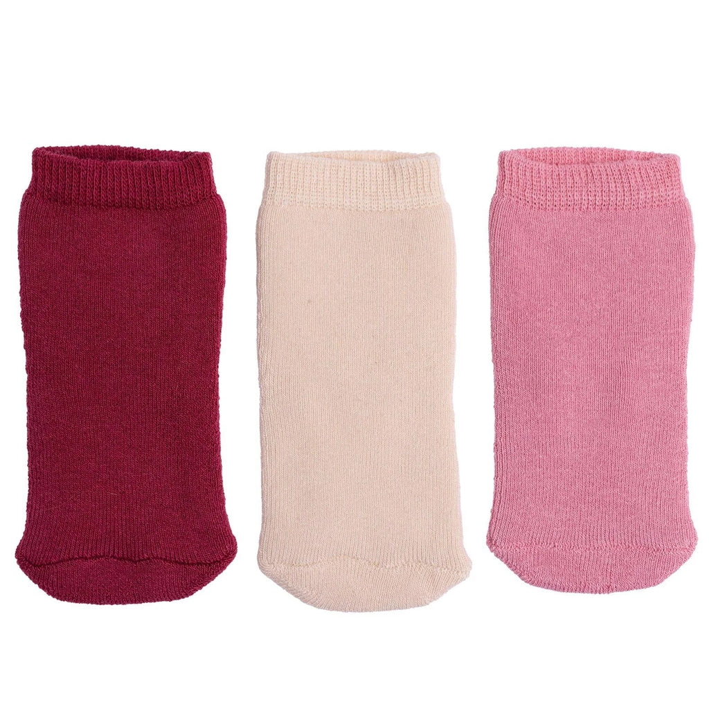HelloBaby Girl Chenille Socks 3 Pack - Light Rose