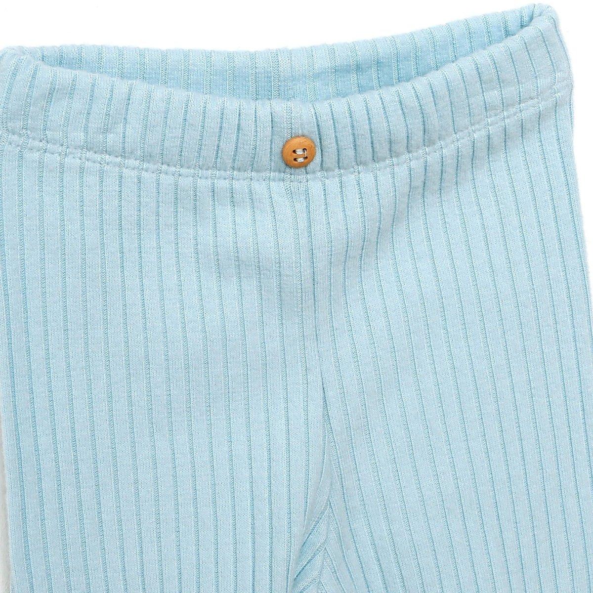 Tuffy Sweatshirt Collared - Footless Bottom - Light Blue - Bobobiy
