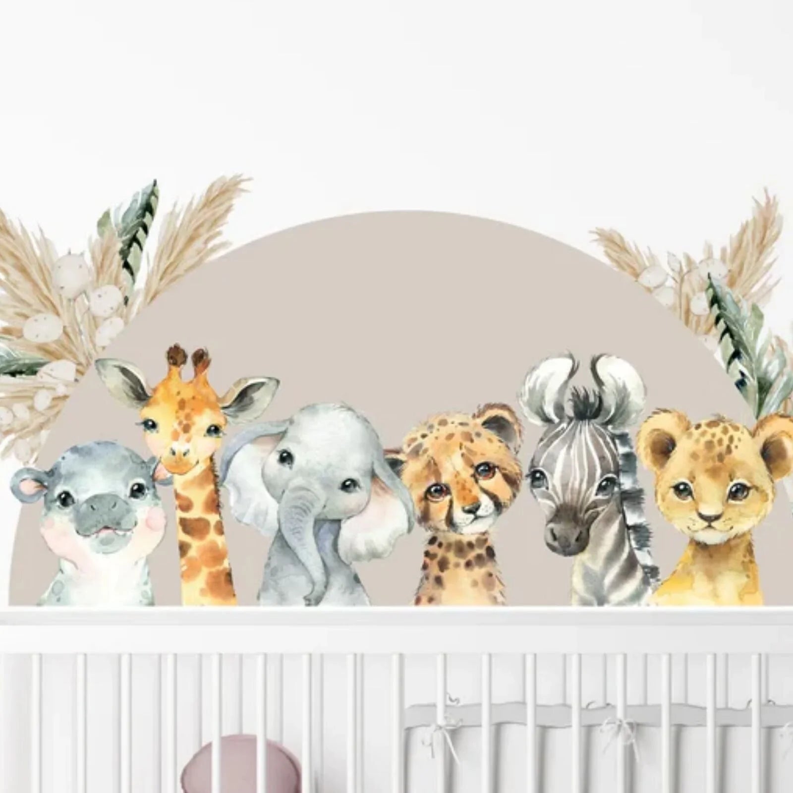 Live Vida Baby Safari Semi Circle Wall Sticker