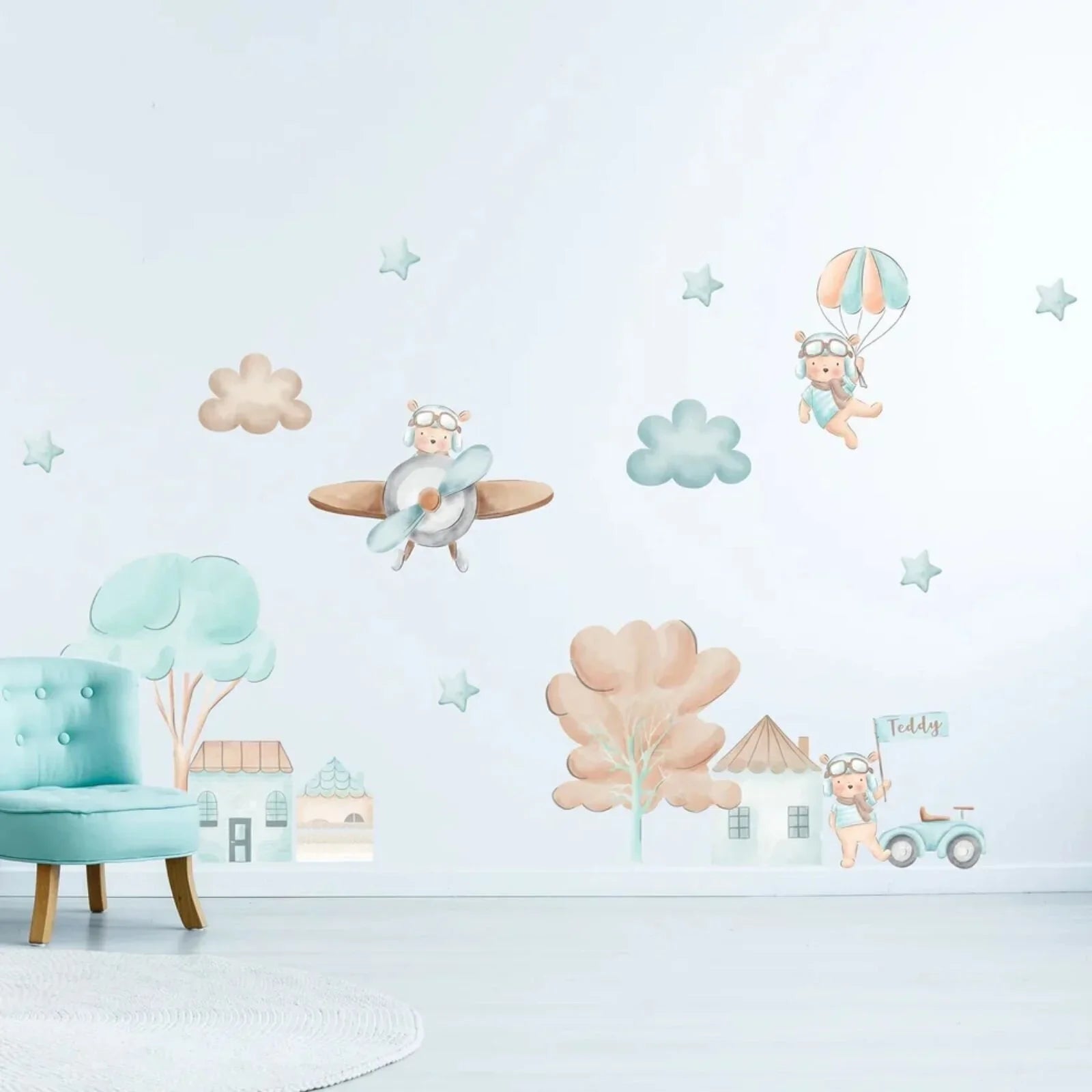Live Vida Teddy Adventures Large Wall Stickers