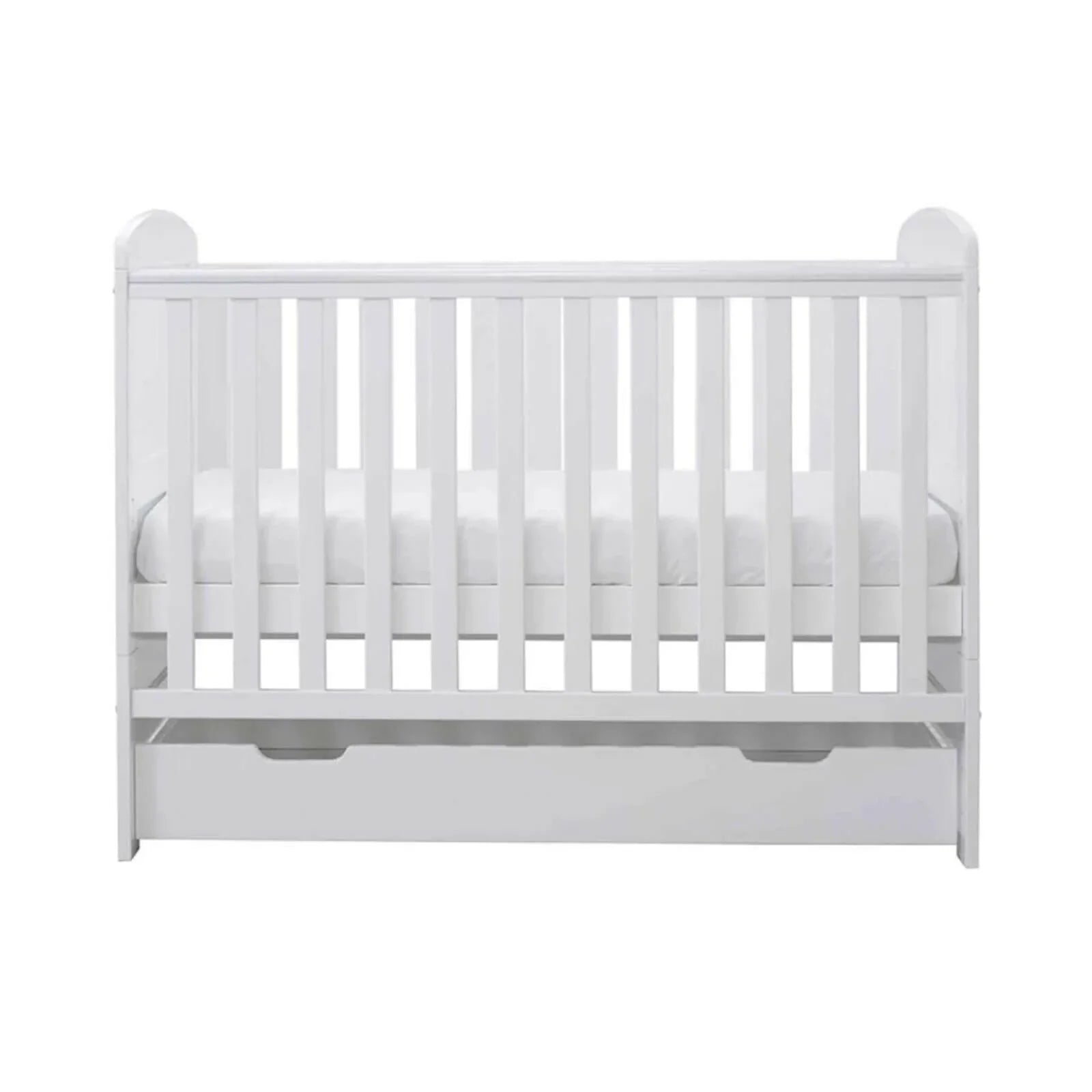 Ickle Bubba Coleby Mini Cot Bed & Under Drawer White - Without Mattress