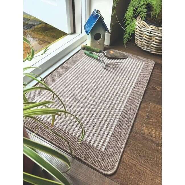 Washable Mat and Runners Stripe Design