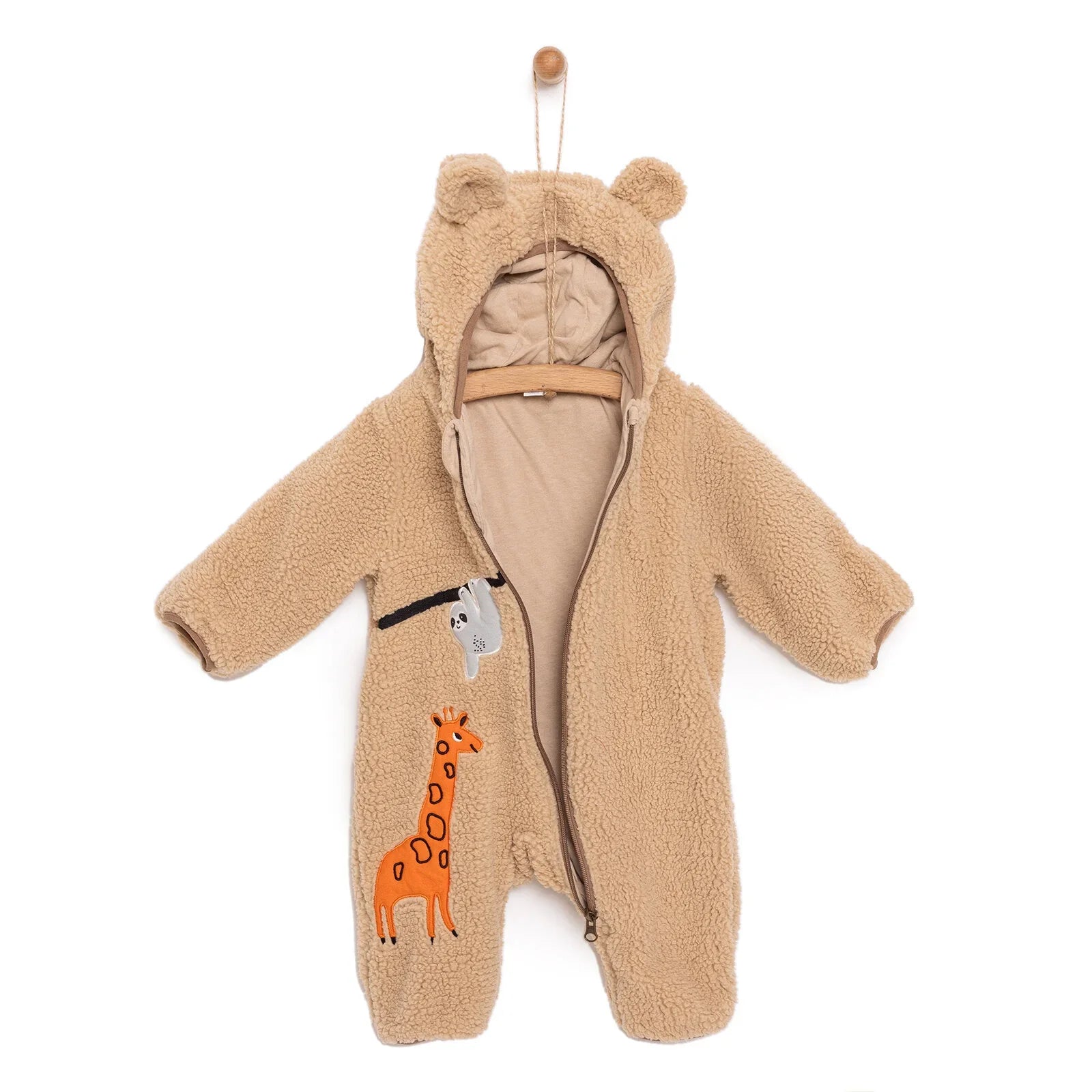Midimod Newborn Boy Welsoft Jumpsuit - Beige