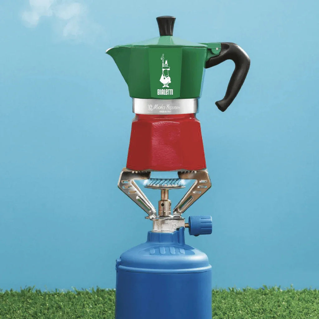 Bialetti Moka Express Tricolore Italia Stovetop Coffee Maker - Bobobiy