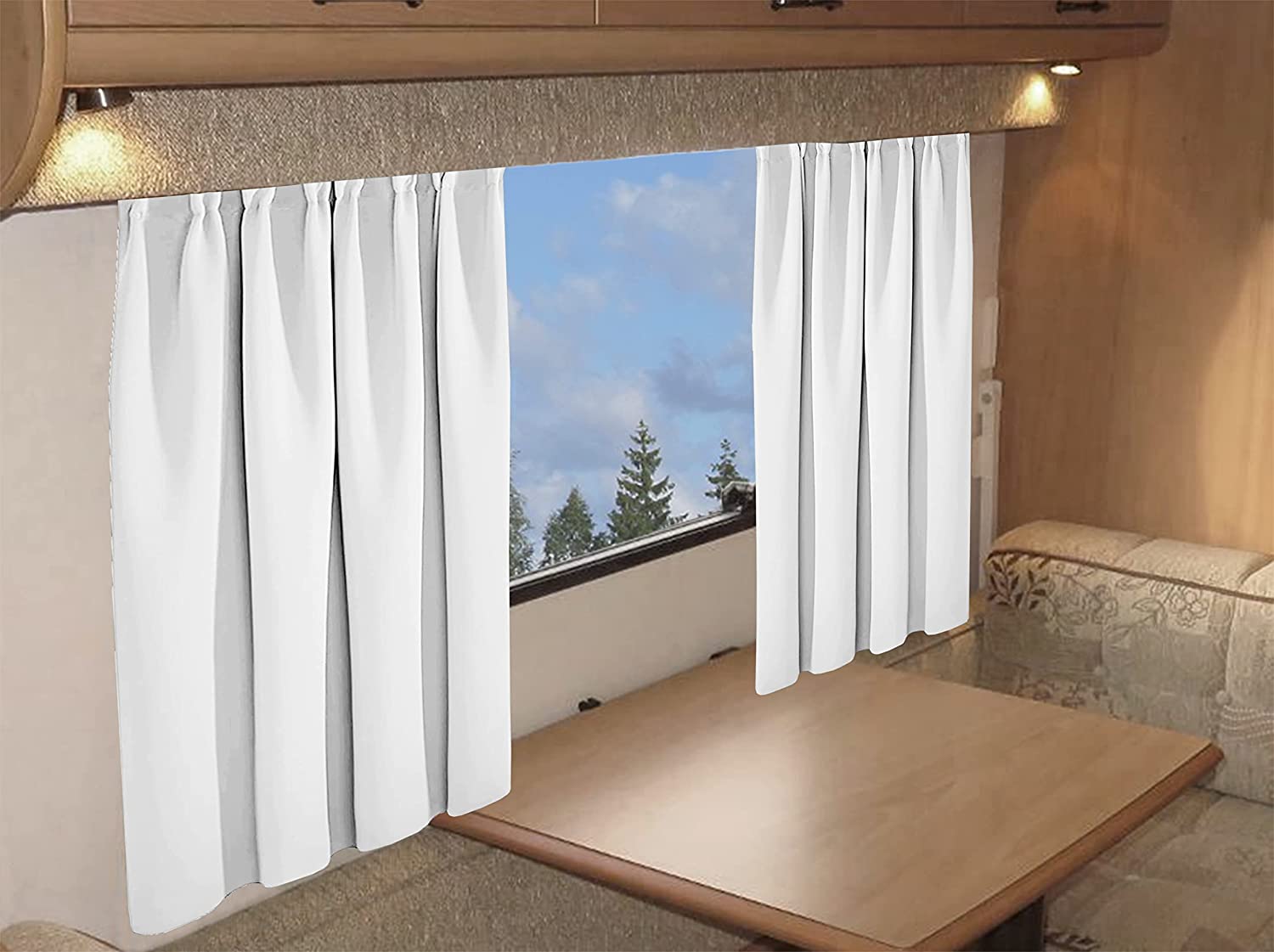 Blackout Thermal Curtains for Caravans and Campervans 100% Light Blocking 11 Colour Options Energy Efficient Pencil Pleat Panels
