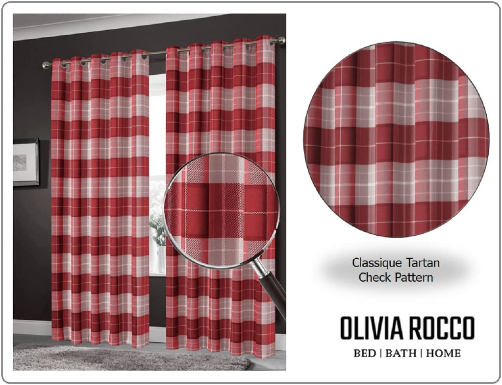 Blackout Thermal Curtains with Check and Marble Design Energy Saving Light Blocking Panels Multiple Sizes and Colours