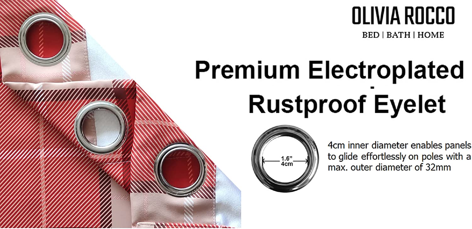 Blackout Thermal Curtains with Check and Marble Design Energy Saving Light Blocking Panels Multiple Sizes and Colours