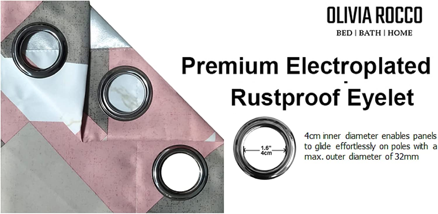 Blackout Thermal Curtains with Check and Marble Design Energy Saving Light Blocking Panels Multiple Sizes and Colours