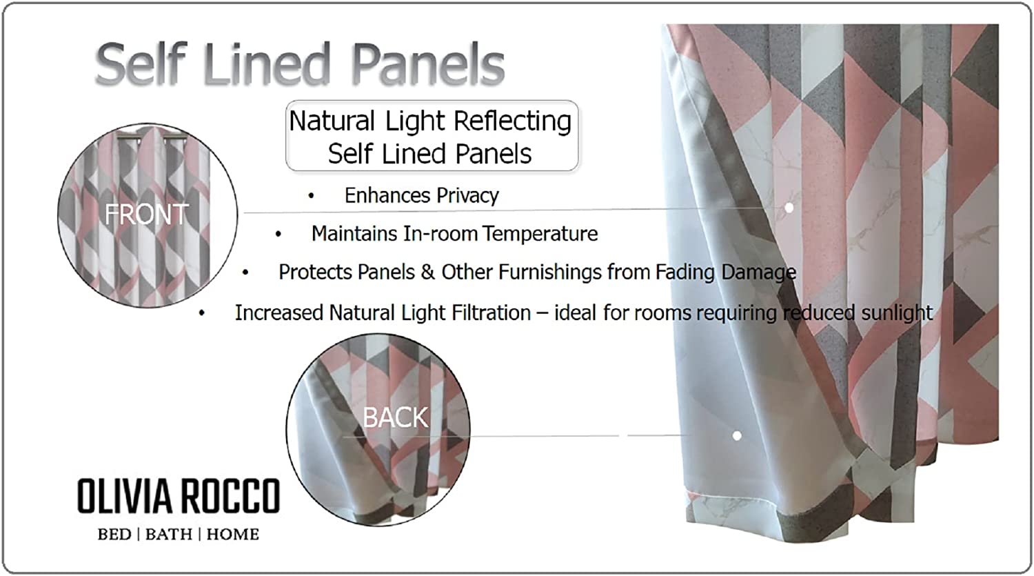 Blackout Thermal Curtains with Check and Marble Design Energy Saving Light Blocking Panels Multiple Sizes and Colours