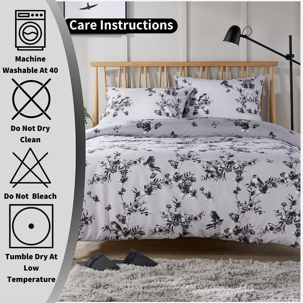 blossom-grey-reversible-duvet-cover-set-elegant-comfortable-polyester-blend-with-button-closure-available-in-single-double-king-sizes-by-olivia-rocco-duvet-cover-917236032 - Bobobiy
