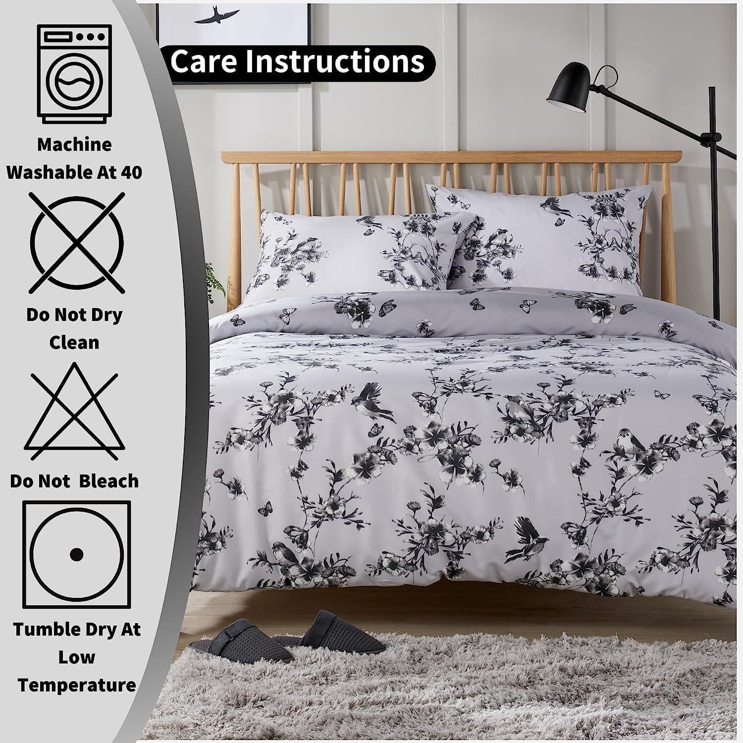 blossom-grey-reversible-duvet-cover-set-elegant-comfortable-polyester-blend-with-button-closure-available-in-single-double-king-sizes-by-olivia-rocco-duvet-cover-917236032 - Bobobiy