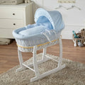 blue-waffle-white-wicker-baby-moses-basket-with-stand-760708 - Bobobiy