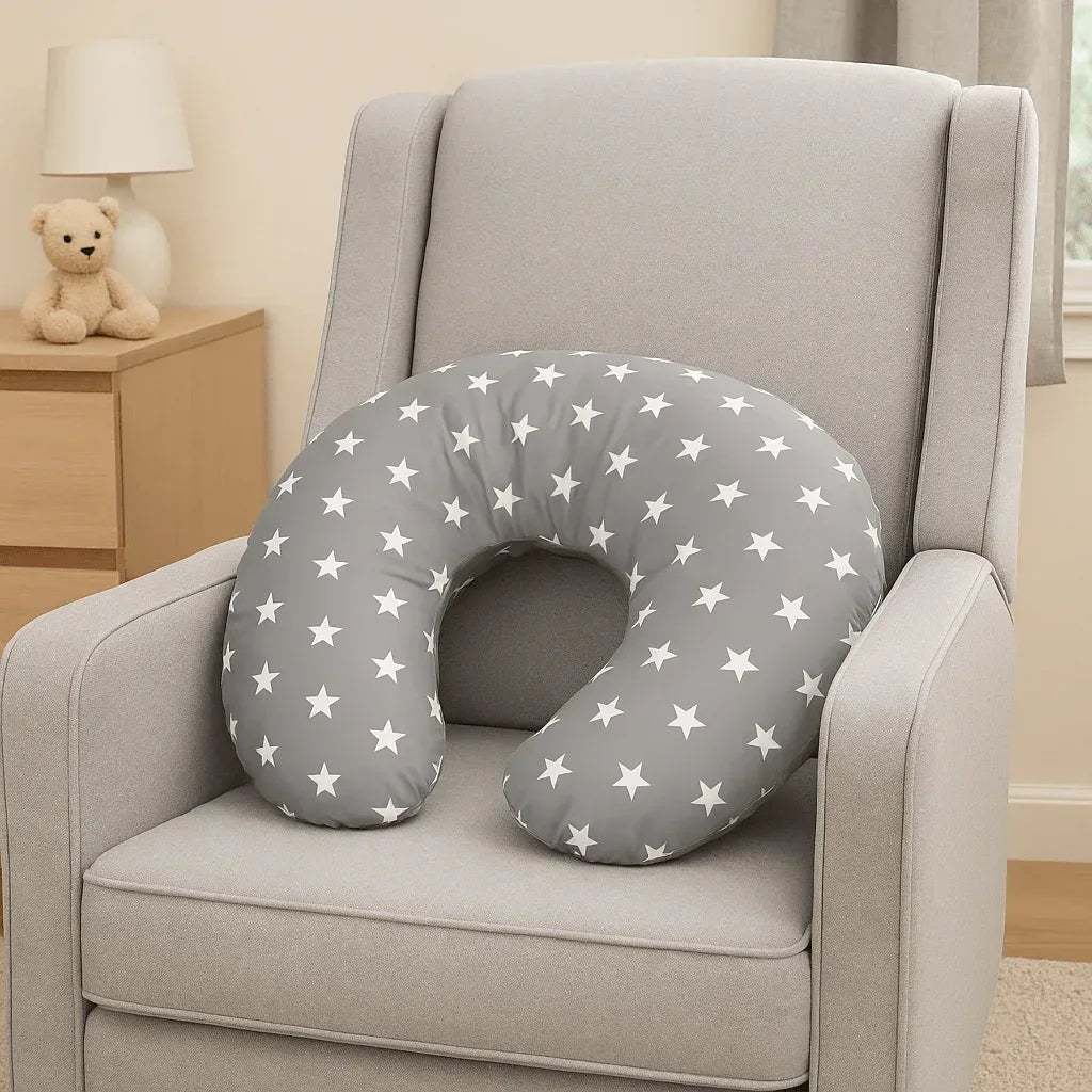 breast-feeding-maternity-nursing-pillow-grey-with-stars-5249290 - Bobobiy