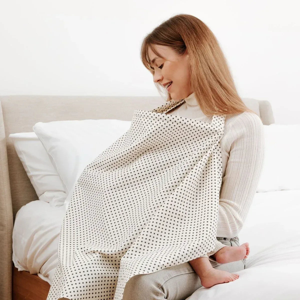 breastfeed-apron-grey-stars-807174 - Bobobiy