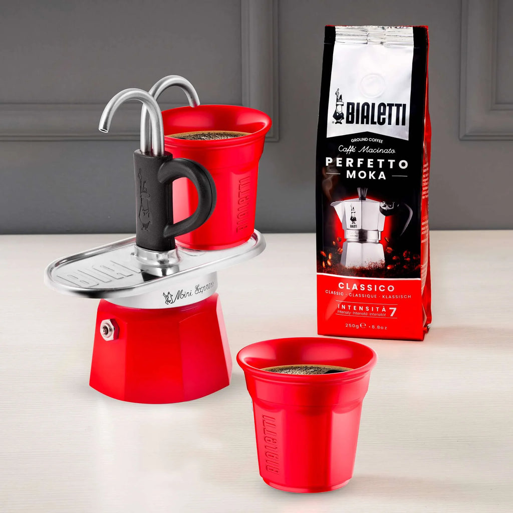 Bialetti Mini Express 'R' Double Serve (2 Cups & 2 Cup Coffee Maker) - Bobobiy