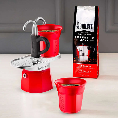 Bialetti Mini Express 'R' Double Serve (2 Cups & 2 Cup Coffee Maker) - Bobobiy