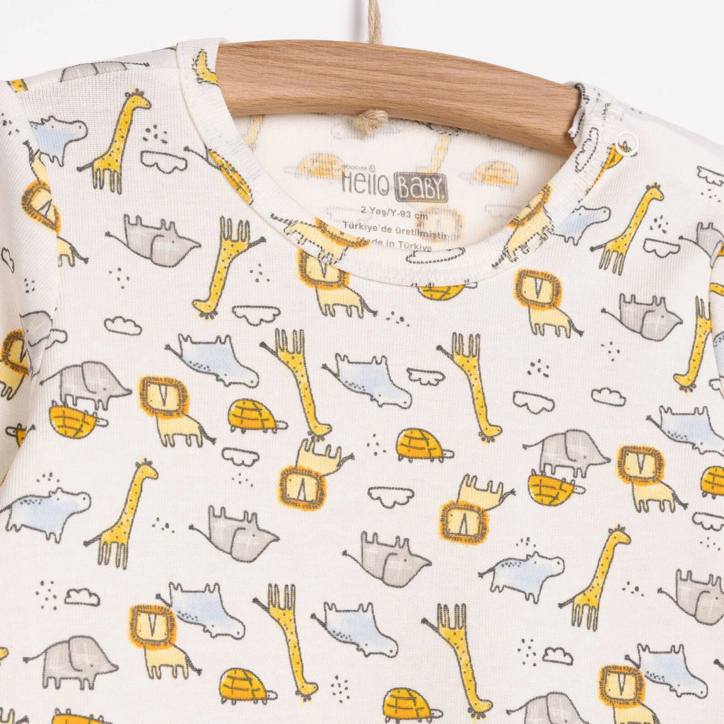 HelloBaby Unisex 2-Pack Long Sleeve Body - Ecru