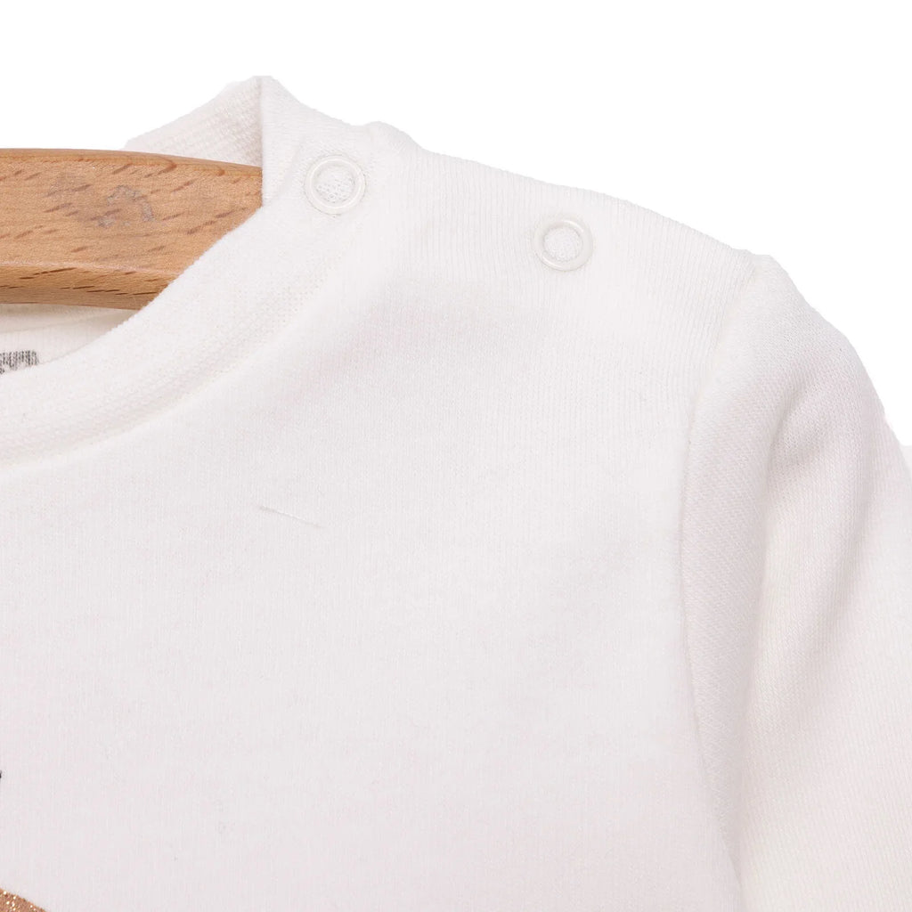 HelloBaby Baby Girl Long Sleeve T-shirt - Ecru