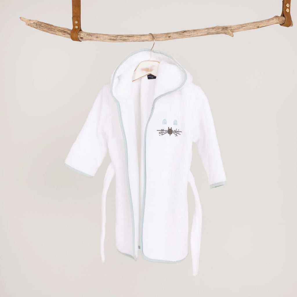 Mollia Boy Baby Bathrobe - White
