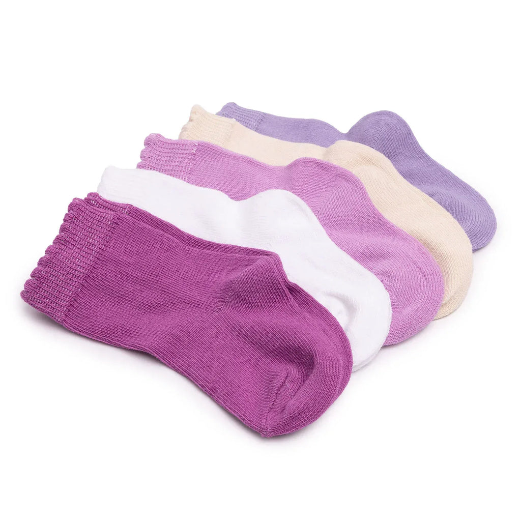 HelloBaby Ankle Socks 5 pcs - Lilac - Bobobiy