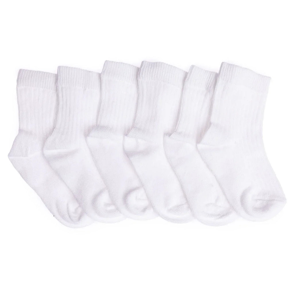 HelloBaby Unisex Baby Socks 3 Pack - White - Bobobiy