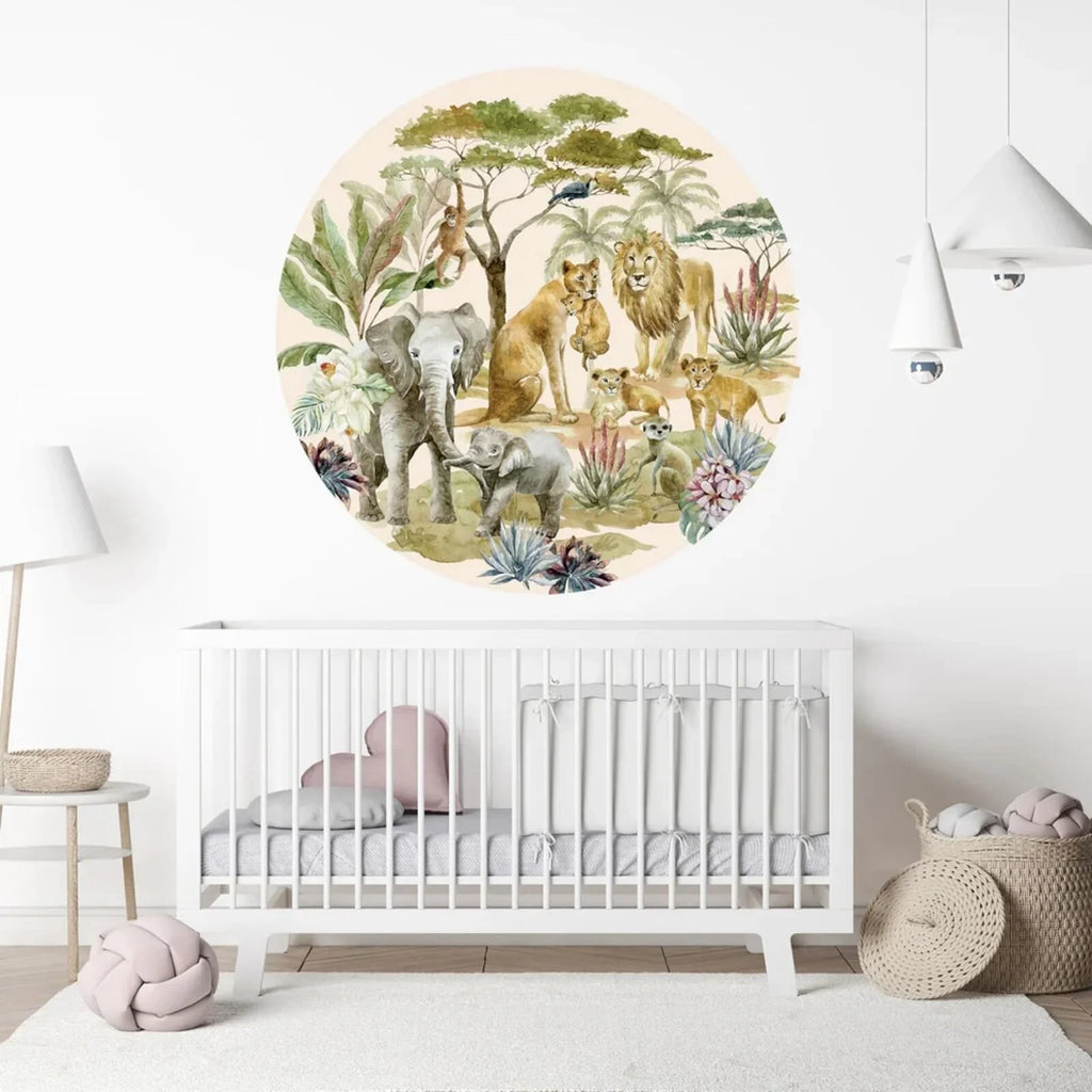 Live Vida Tropical Safari Circle Wall Sticker